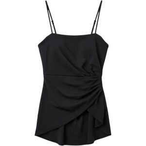 Homecoming Trixxi Navy Ruched Party Dress, Adjustable Straps Size L 25AL293F